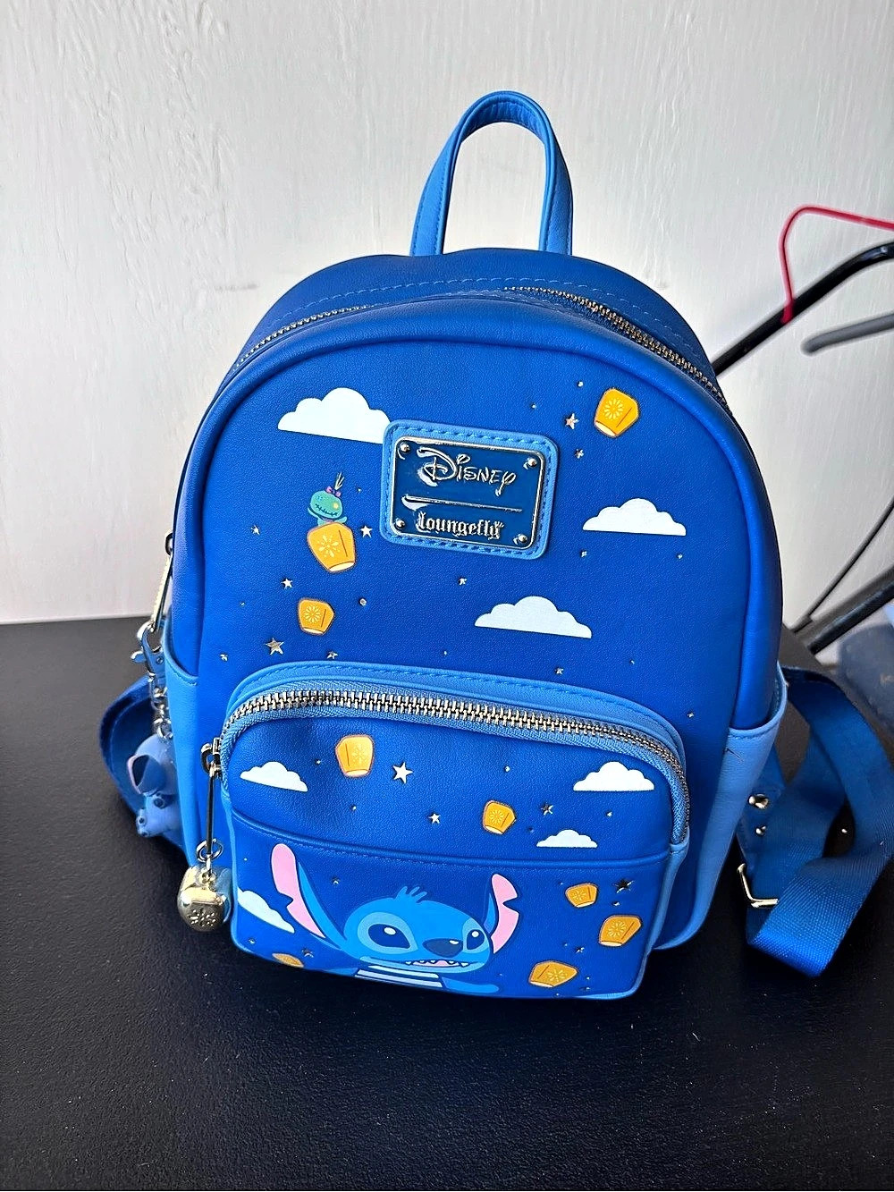 Disney Stitch Loungefly backpack Blue Stitch Backpack Like New